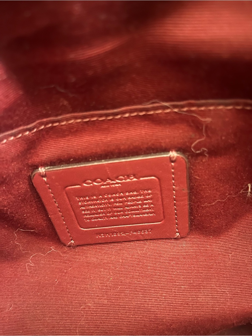 Coach pebbled leather burgundy satchel - Picture 3 of 6